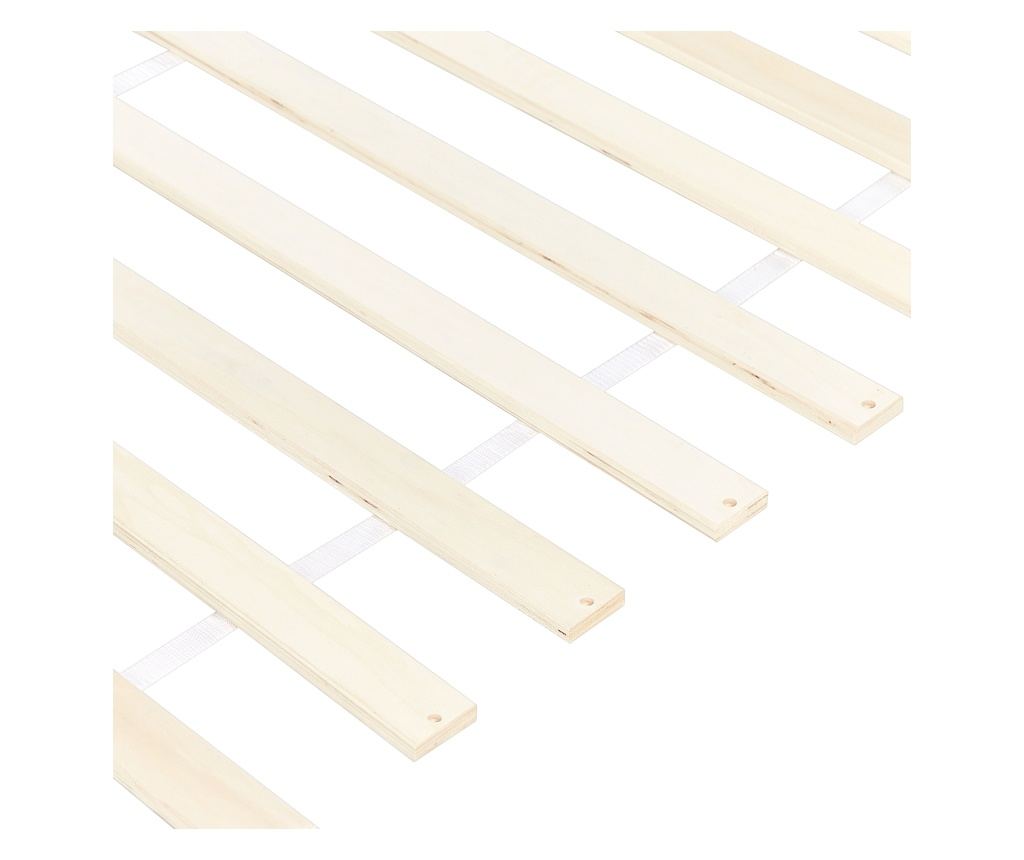 Ágy Fenyő MAYENNE 160 x 200 cm Sötétbarna - 2