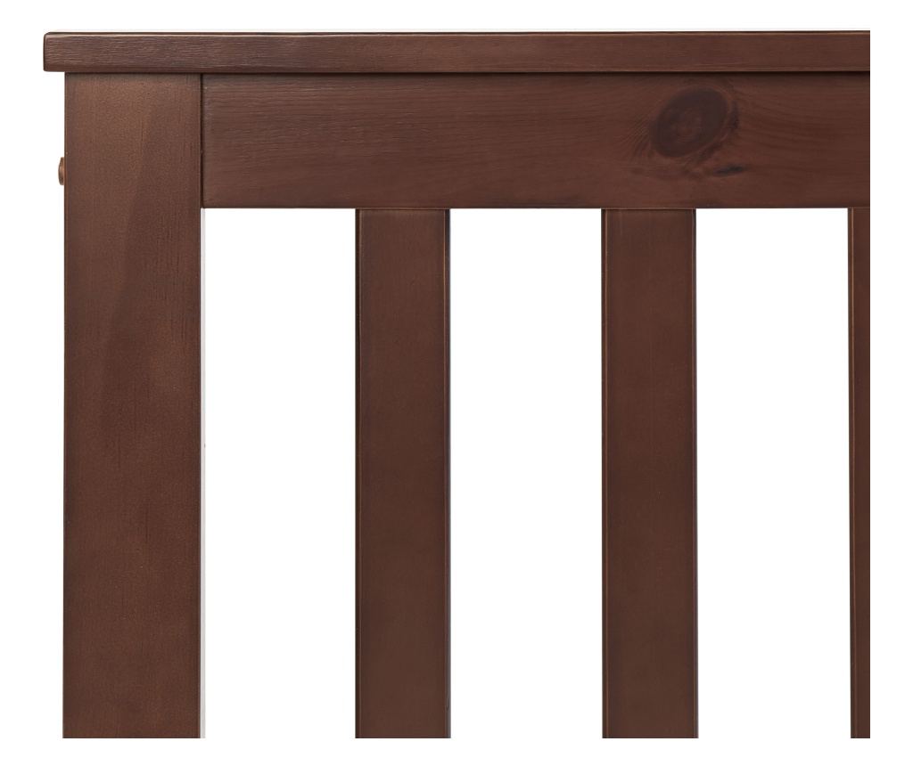 Ágy Fenyő MAYENNE 160 x 200 cm Sötétbarna - 5