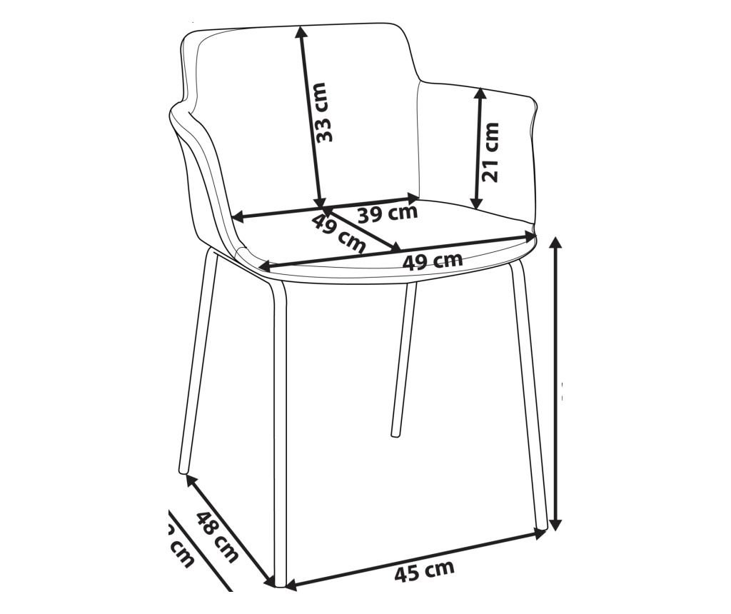 Étkezőszék kétdarabos szettben BELFIELD Mentazöld - 3