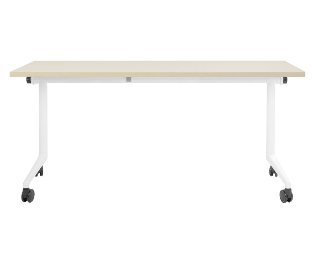 Összecsukható íróasztal CAVI Világosbarna 160 cm 60 cm kerekekkel - 4