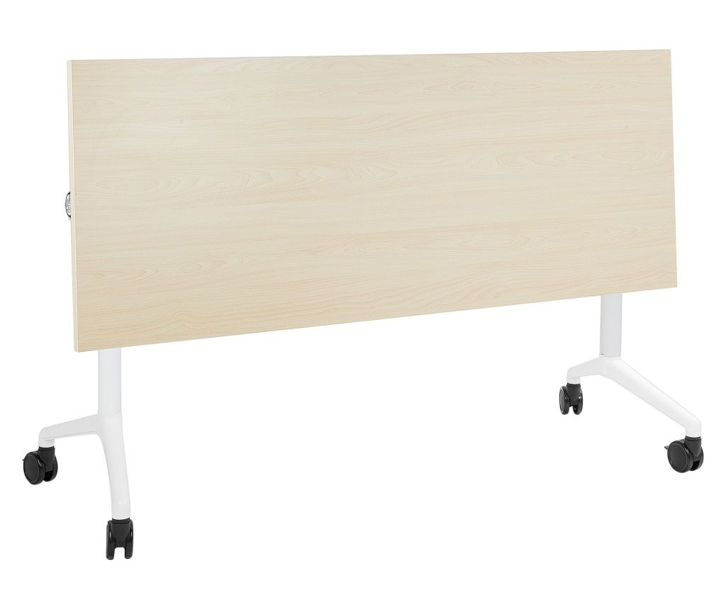 Összecsukható íróasztal CAVI Világosbarna 160 cm 60 cm kerekekkel - 5