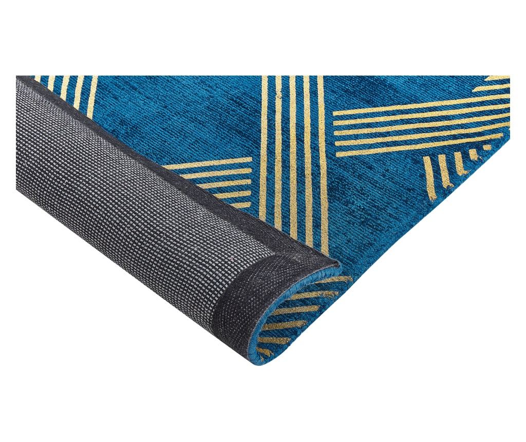 Szőnyeg VEKSE Kék 140 x 200 cm Viszkóz - 5