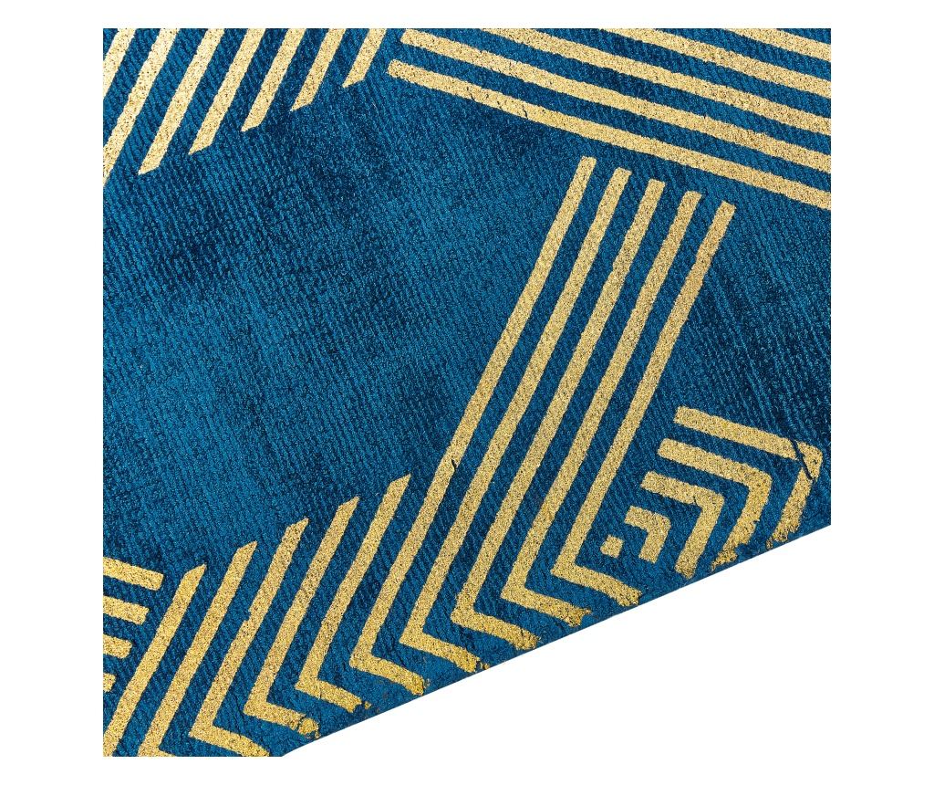 Szőnyeg VEKSE Kék 140 x 200 cm Viszkóz - 6