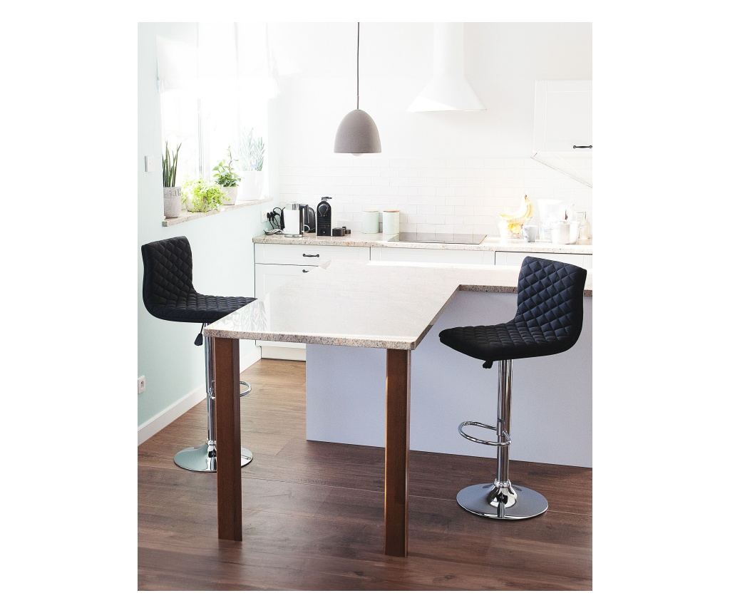 Bárszék kétdarabos szettben ORLANDO Fekete - 1