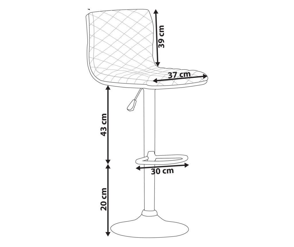 Bárszék kétdarabos szettben ORLANDO Fekete - 3