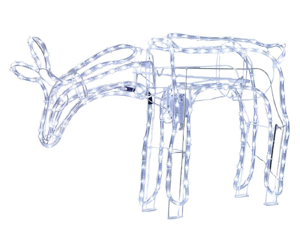 Kültéri dekoráció LED KRISTNES Mozgó őz 53 cm Fehér - 2