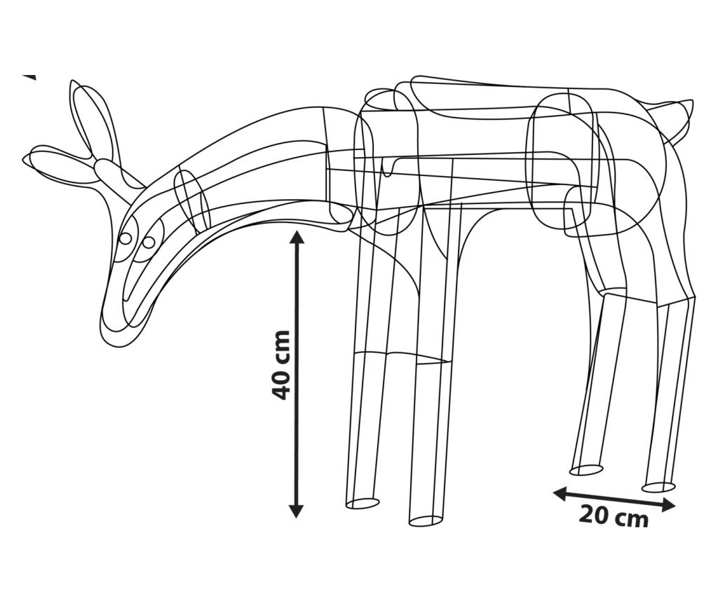 Kültéri dekoráció LED KRISTNES Mozgó őz 53 cm Fehér - 3