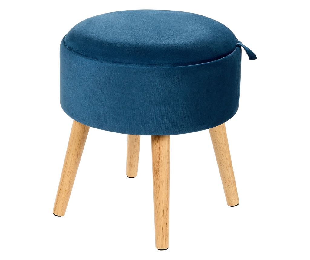 Tárolós ülőke NEELY Bársony Tengerészkék - 2