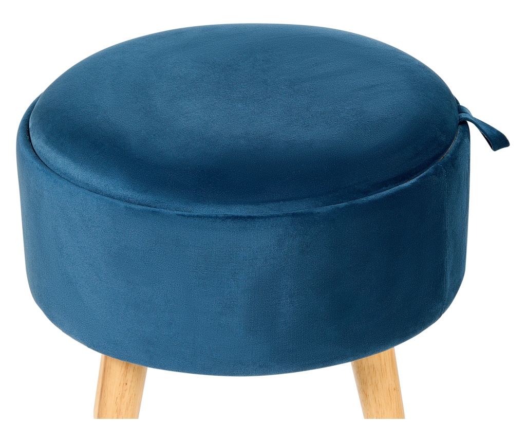 Tárolós ülőke NEELY Bársony Tengerészkék - 8