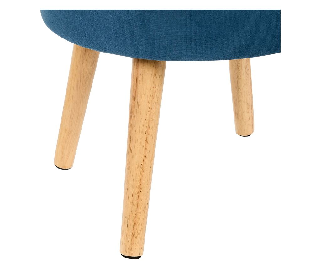 Tárolós ülőke NEELY Bársony Tengerészkék - 9