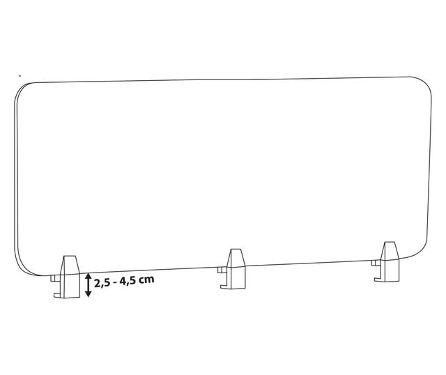 Dark Grey WALLY Desk Separator