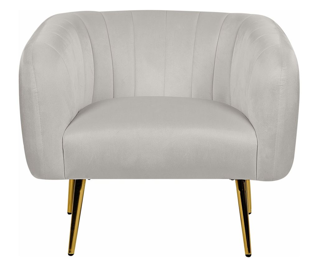 Fotel LACONIA Bársony Világosszürke - 4