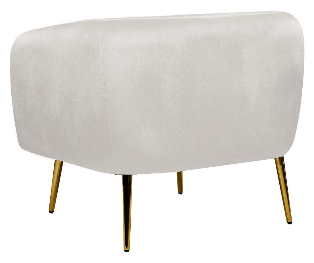 Fotel LACONIA Bársony Világosszürke - 5