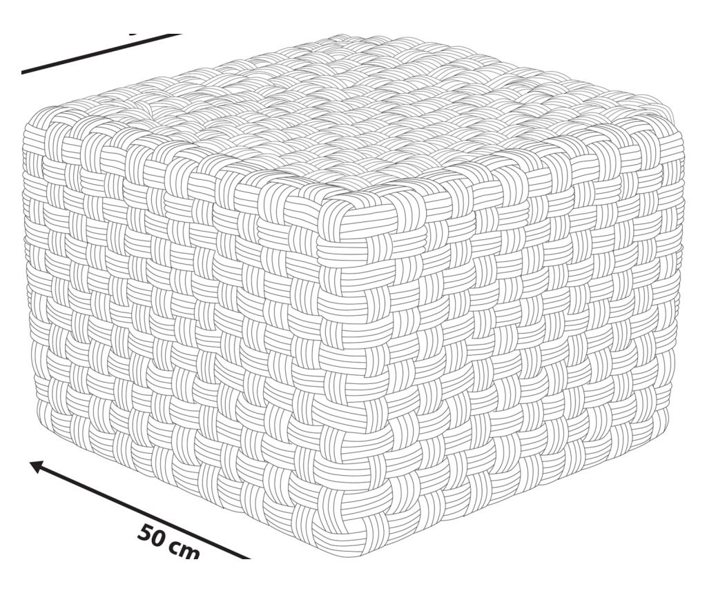 Puff NALLI Szintetikus anyag Tópszín - 3