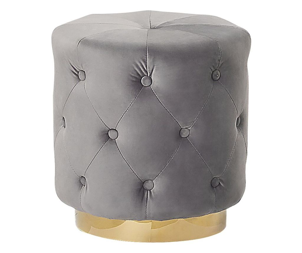 Puff CARROLLTON Bársony Világosszürke - 2