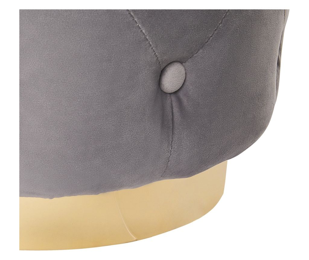 Puff CARROLLTON Bársony Világosszürke - 5