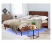 Ágy LED világítással MIALET 180 x 200 cm Sötétbarna thumbnail 1