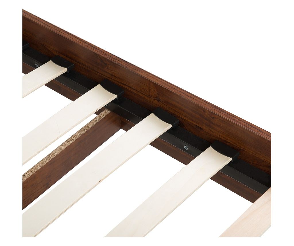 Ágy LED világítással MIALET 180 x 200 cm Sötétbarna - 23