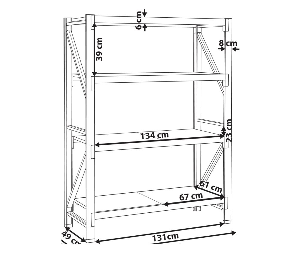 Salgó polc FIUGGI Fém 150 cm 60 cm Narancssárga - 3