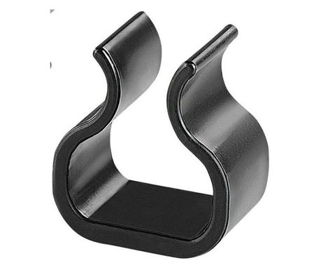 Set de 6 cleme de fixare pentru exterior Negru