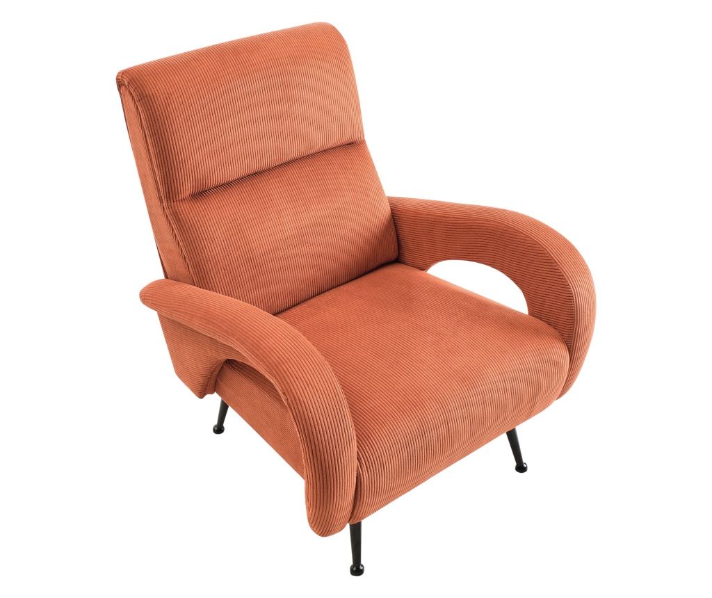 Fotel SVALOV Kordbársony Narancssárga - 7