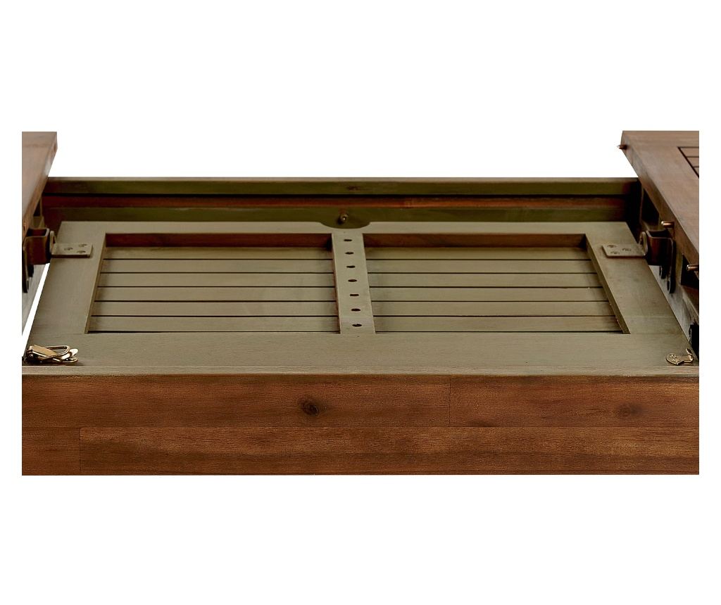 Bővíthető kerti étkezőasztal AMANTEA 160/220 cm 90 cm Akácfa Sötétbarna - 8