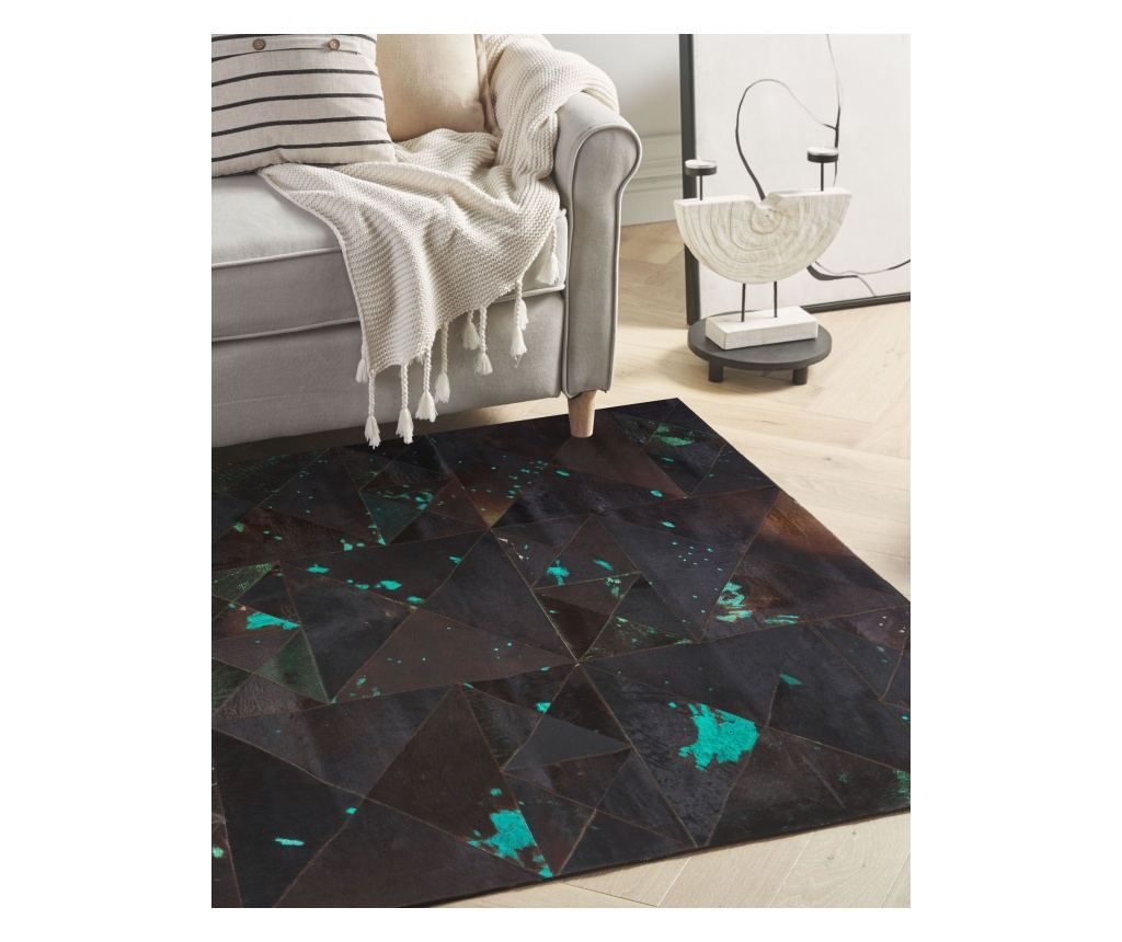 Szőnyeg ATALAN Barna 140 x 200 cm Bőr - 1