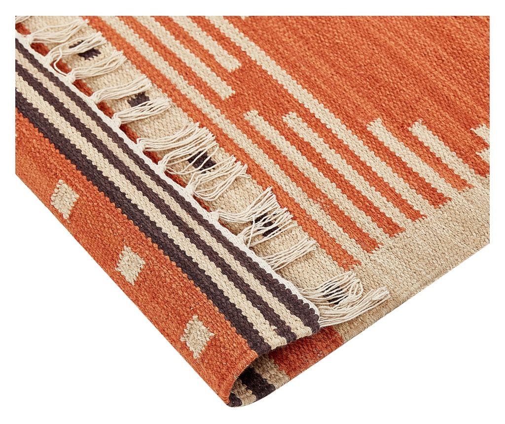 Szőnyeg GAVAR Narancssárga 80 x 150 cm Pamut Kilim - 5