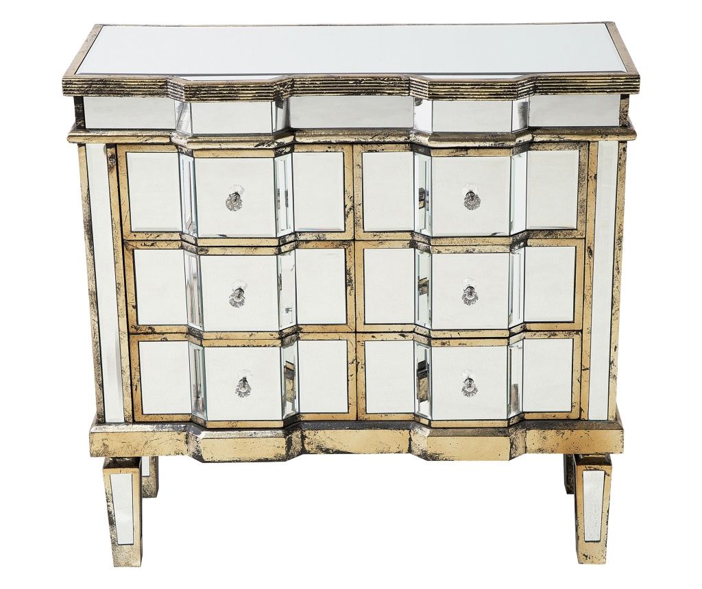 Hatfiókos komód MOZELA Ezüst tükör - 4