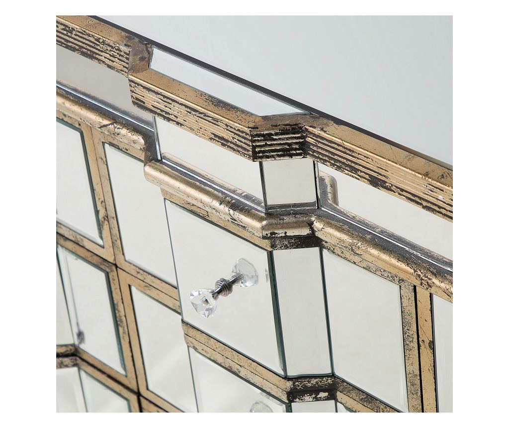 Hatfiókos komód MOZELA Ezüst tükör - 6