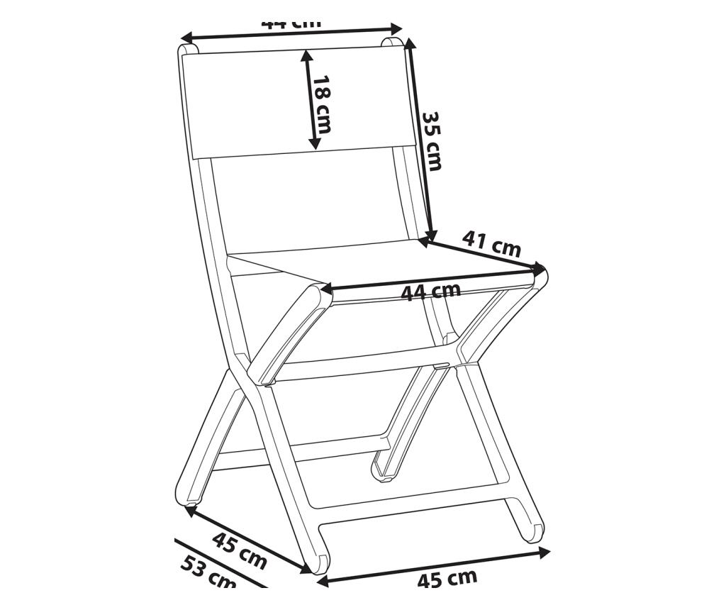Négydarabos kerti szék szett TALCA Sötétszürke - 3