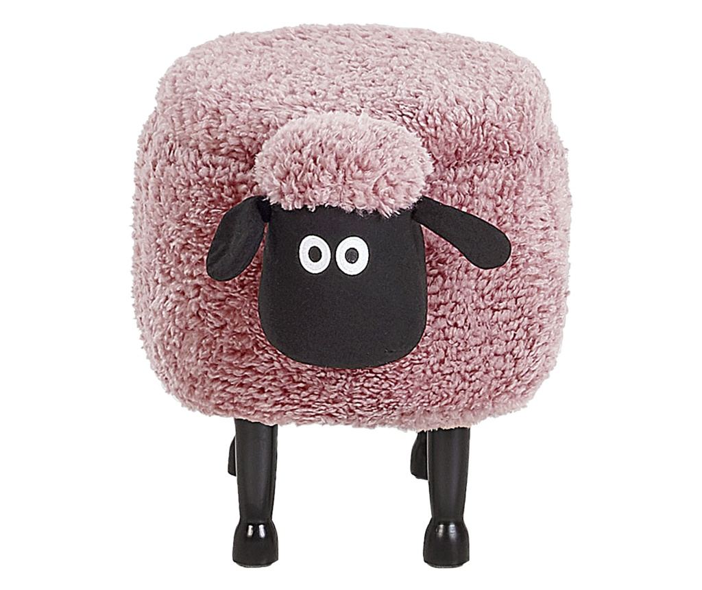 Állatos puff tárolóval SHEEP Rózsaszín Bárány - 5