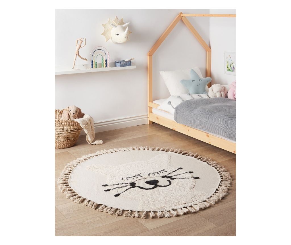 Gyerekszoba szőnyeg ETSERI Bézs ø 120 cm Pamut - 1