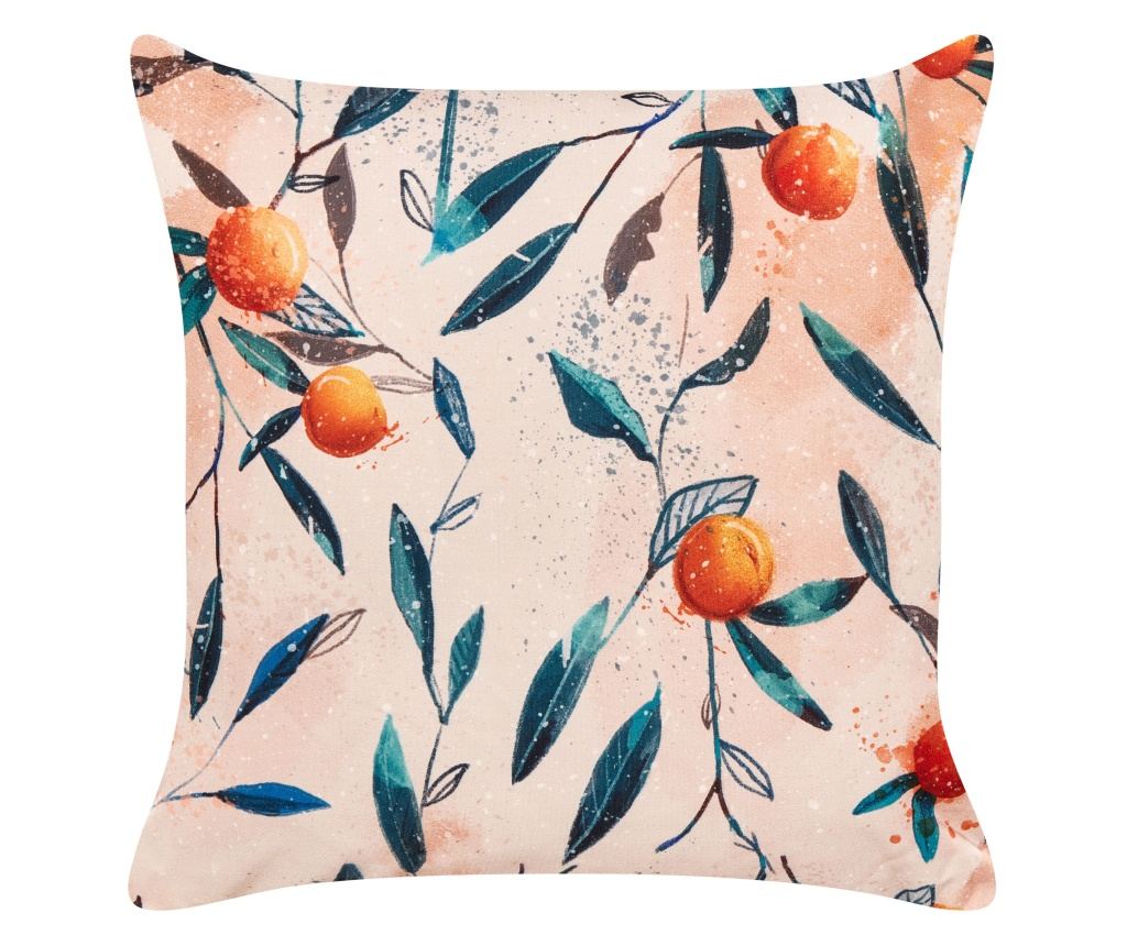 Kültéri díszpárna kétdarabos szettben PIALPETTA Növénymintás 45 x 45 cm Narancssárga - 4