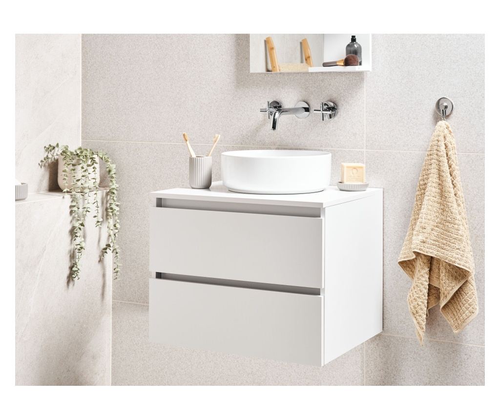 Fali mosdószekrény SERRA 60 cm Fehér - 1