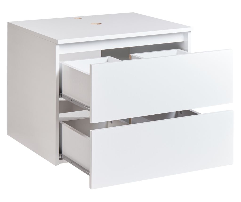 Fali mosdószekrény SERRA 60 cm Fehér - 4