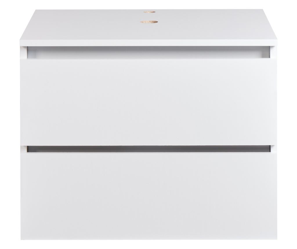 Fali mosdószekrény SERRA 60 cm Fehér - 5