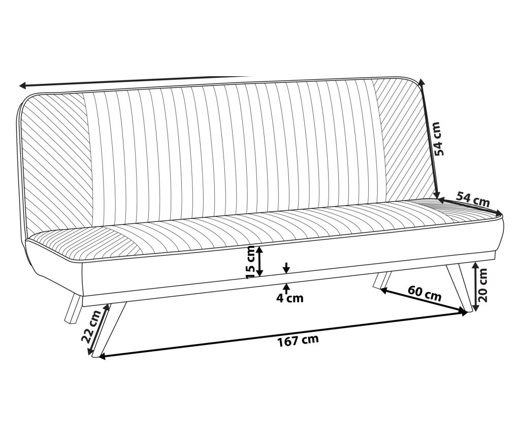Kanapéágy 2 személyes KALFAFEL Aranybarna - 3