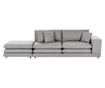 HEDEN 2-Seater Sofa - Grey with Ottoman