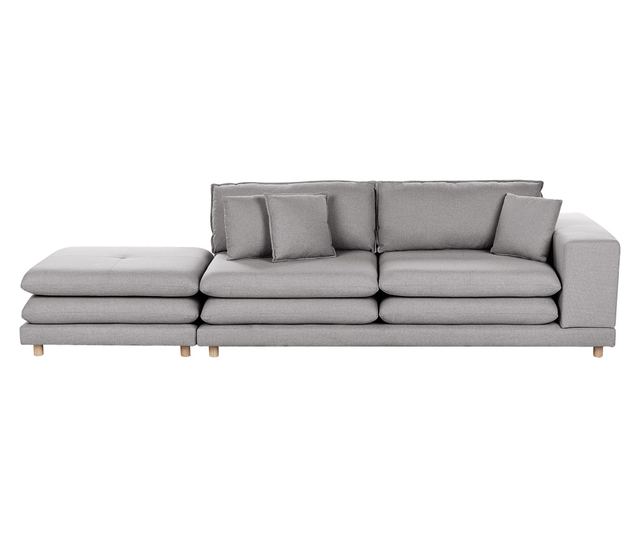 HEDEN 2-Seater Sofa - Grey with Ottoman