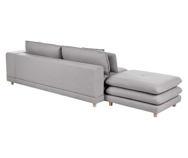 HEDEN 2-Seater Sofa - Grey with Ottoman