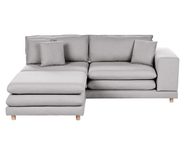HEDEN 2-Seater Sofa - Grey with Ottoman