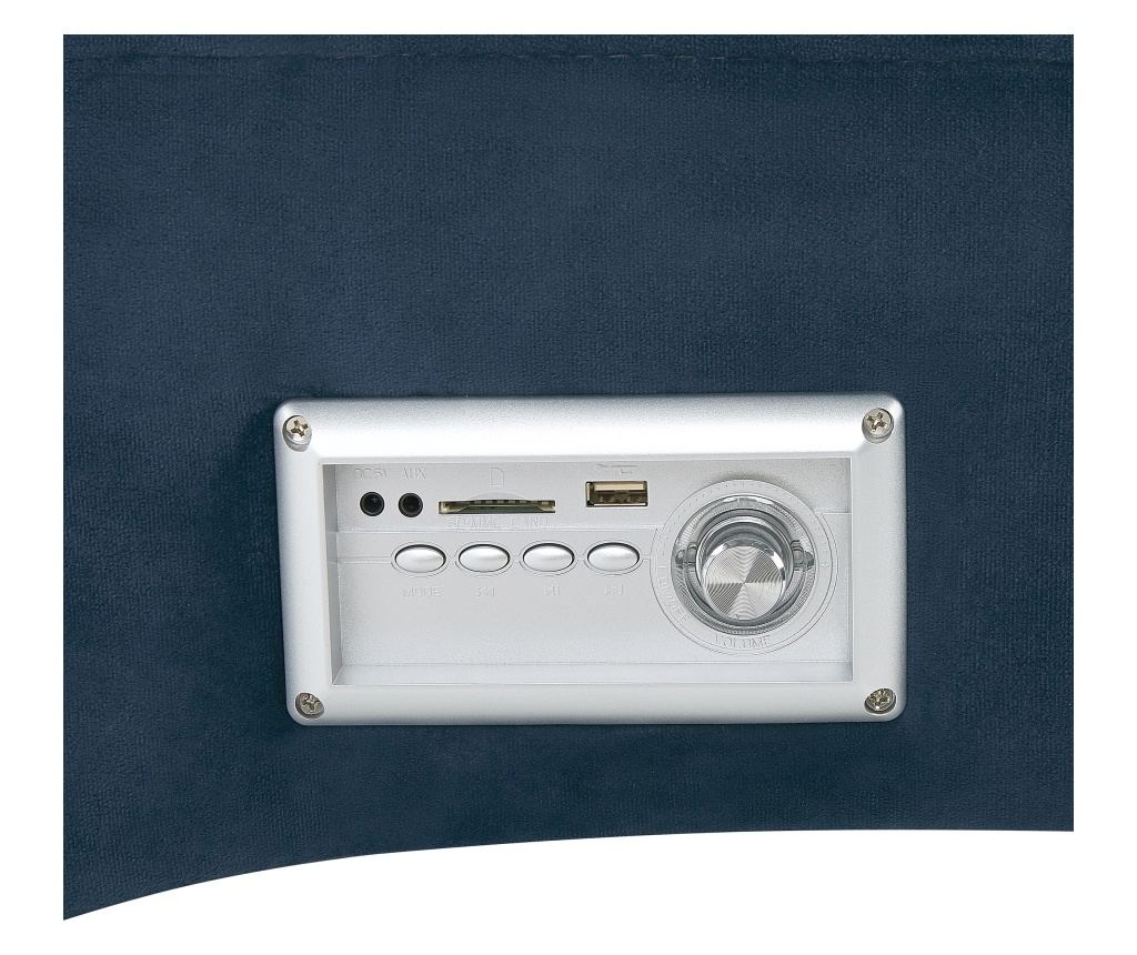 Dívány SIMORRE Bársony Sötétkék Beépített Bluetooth Hangszóróval - 9