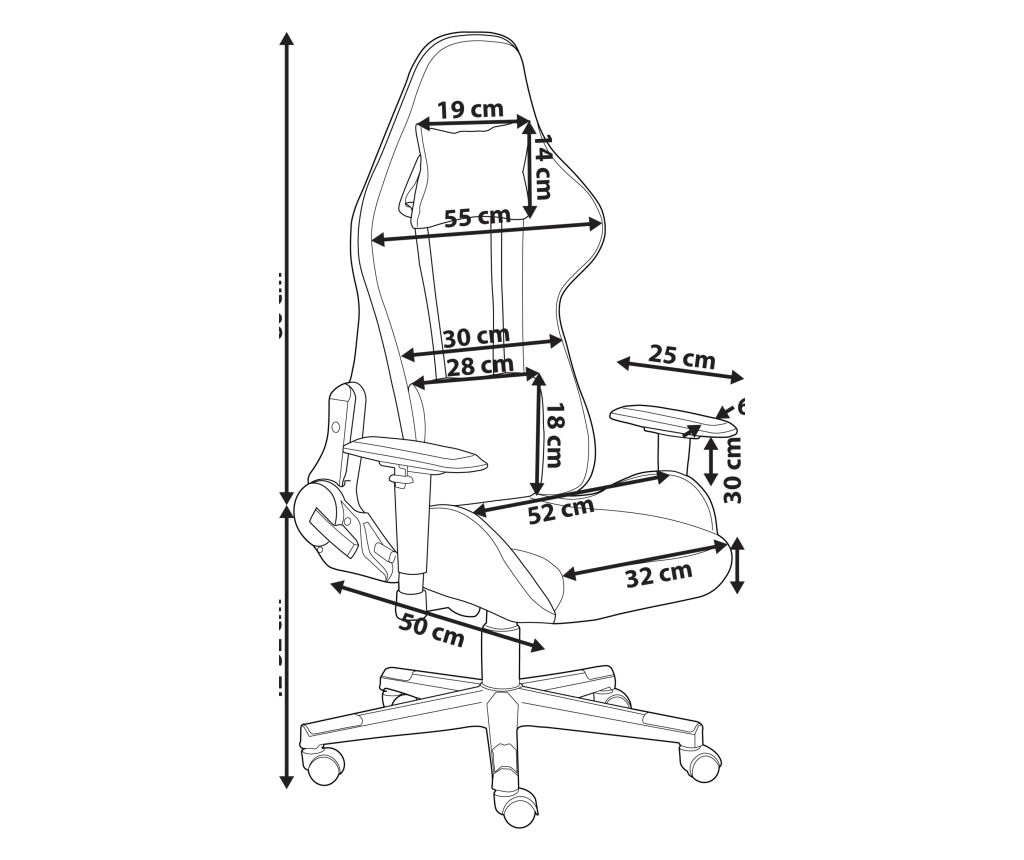 Gamer szék WARRIOR Világosszürke - 3