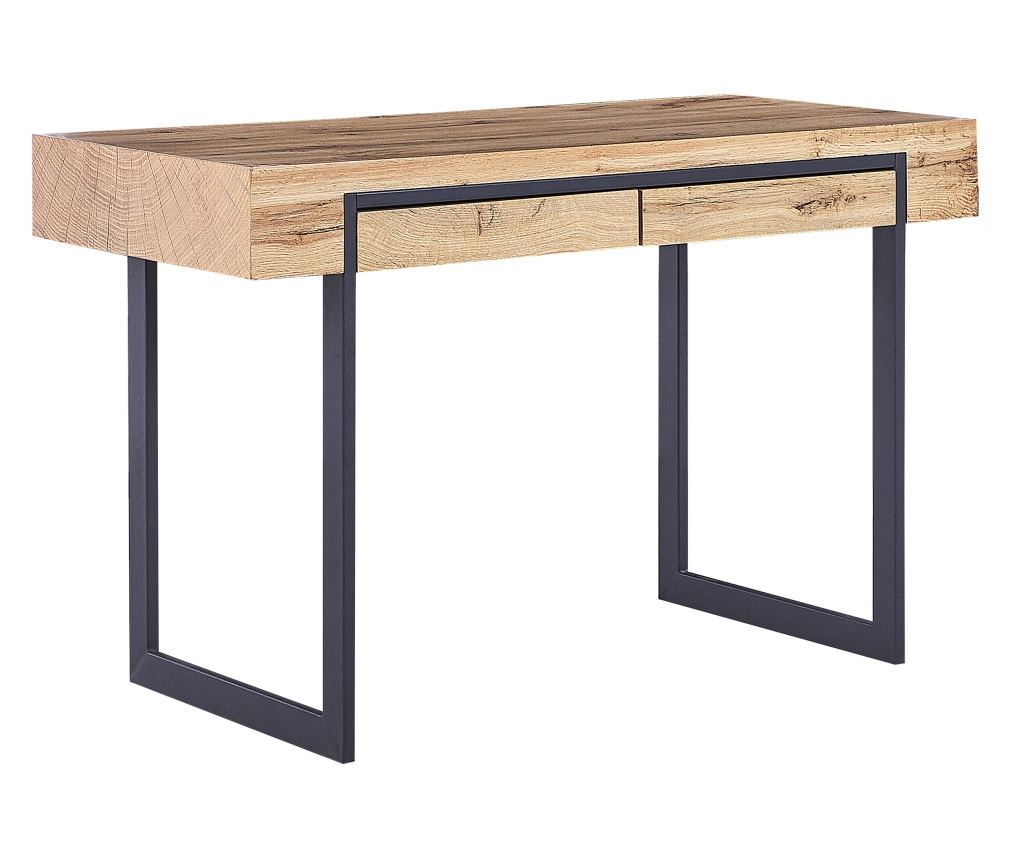 Íróasztal VIDA Világosbarna 120 cm 55 cm Ágyneműtartóval - 2