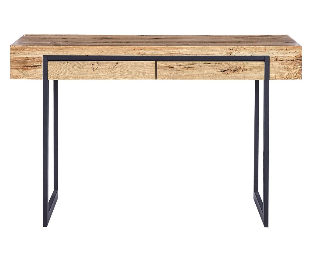 Íróasztal VIDA Világosbarna 120 cm 55 cm Ágyneműtartóval - 4
