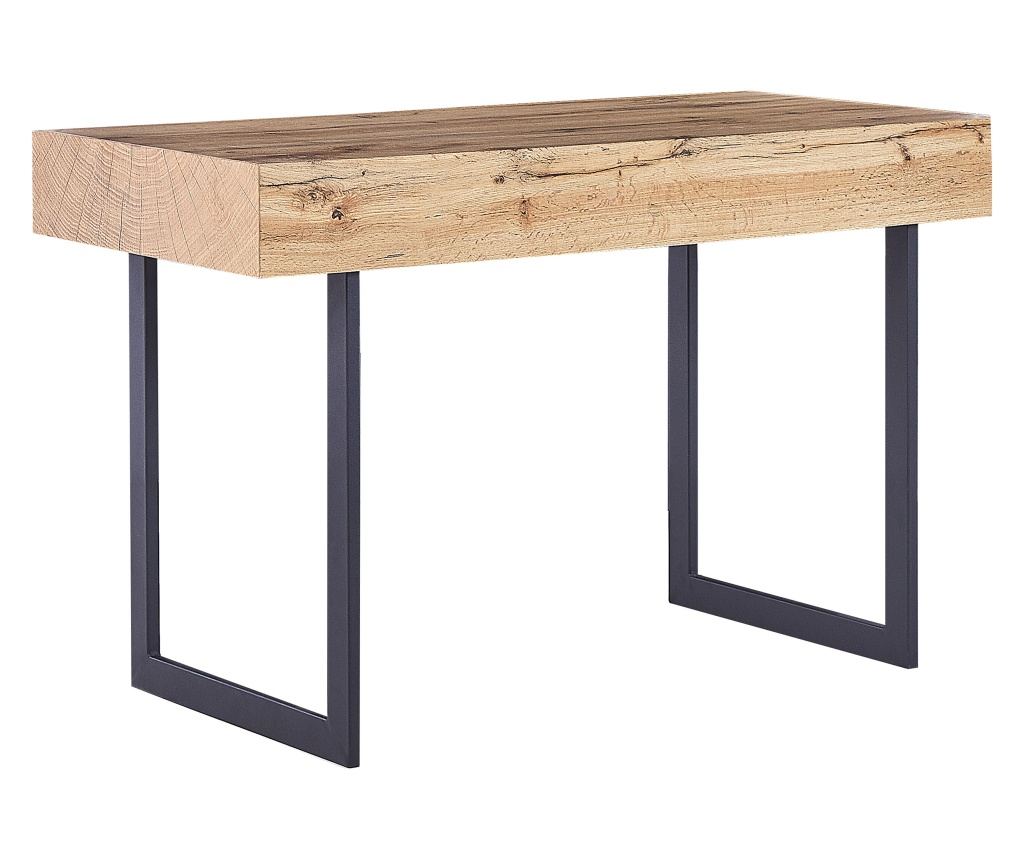 Íróasztal VIDA Világosbarna 120 cm 55 cm Ágyneműtartóval - 6