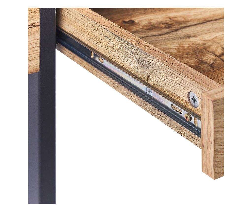 Íróasztal VIDA Világosbarna 120 cm 55 cm Ágyneműtartóval - 7