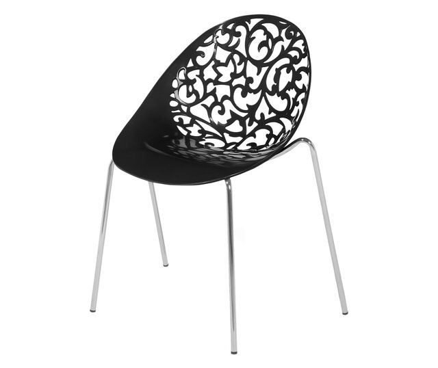 Set of 4 MUMFORD Black Dining Chairs