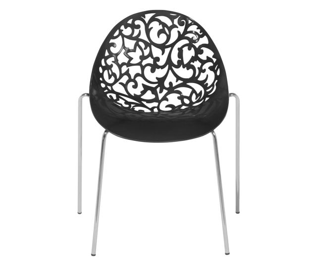 Set of 4 MUMFORD Black Dining Chairs